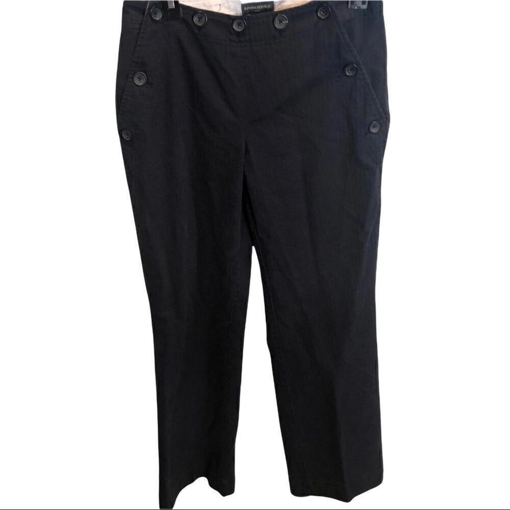 Banana Republic button detail mid waist straight leg chinos womens's size 4